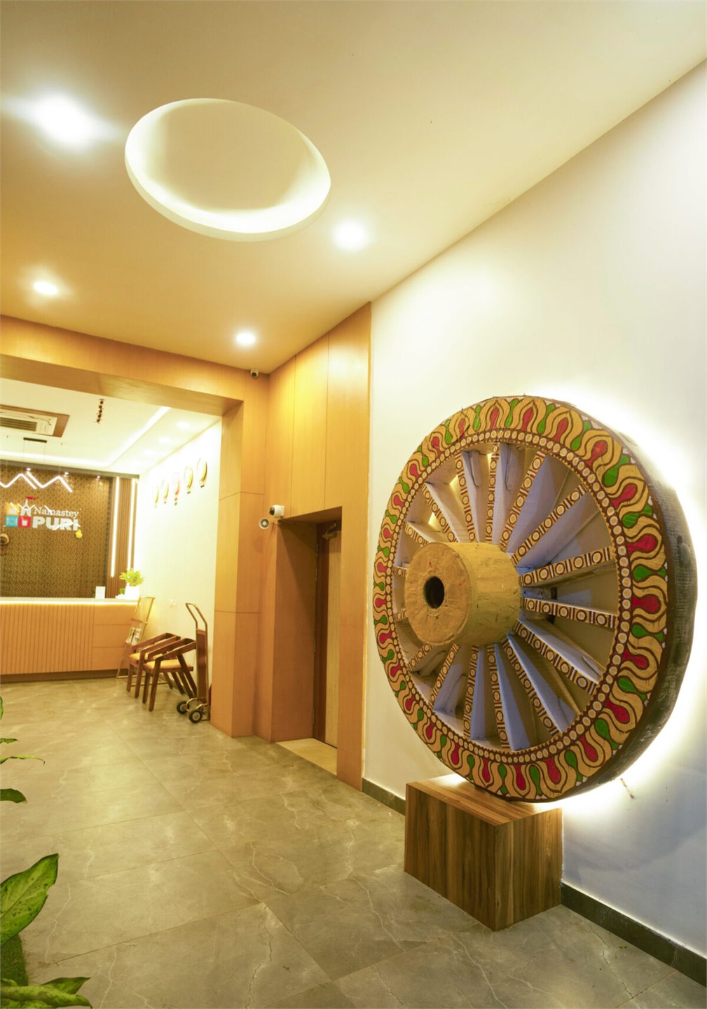 Welcoming interior at Namastey Puri